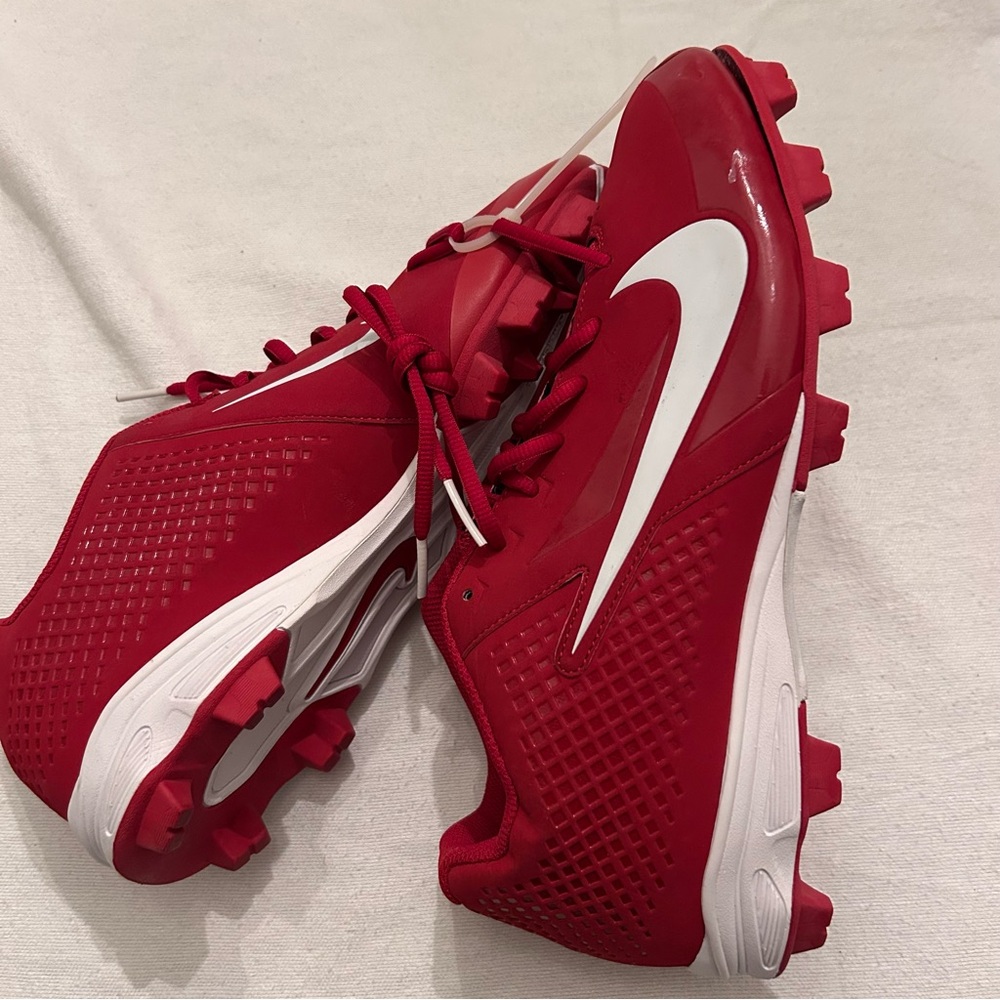 Nike Baseball Cleats Vapor Keystone Men's Size 12 Brand New Red & White - Picture 7 of 8